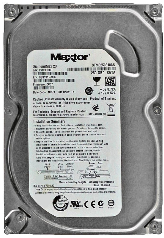 هارد دست دوم hard MAXTOR 250gb