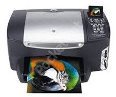 چاپگر دست دوم چهارکاره جوهرافشان(با جوهر شارژ شده) hp psc 2510