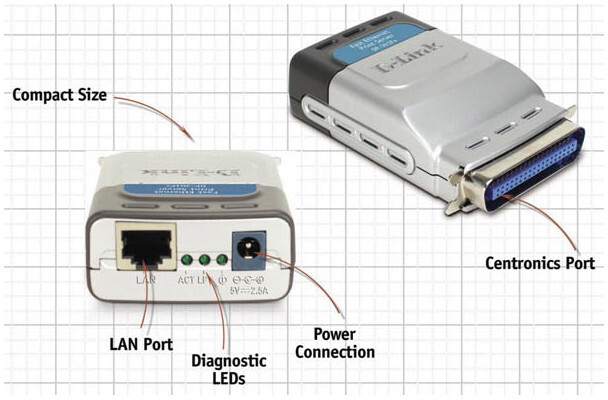 پرینت سرور دست دوم دی-لینک مدل  D-Link DP-301P Plus