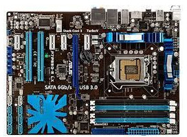 مادربرد دست دوم main board asus p7p55d-e lx